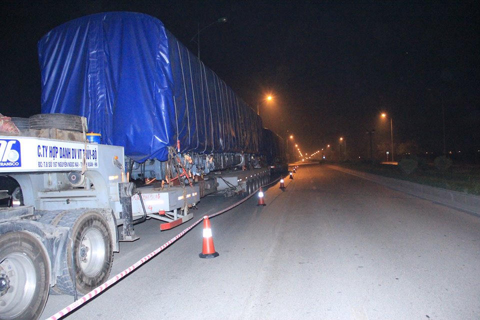 Tàu đường sắt Cát Linh - Hà Đông đã về Hà Nội, chuẩn bị được lắp đặt